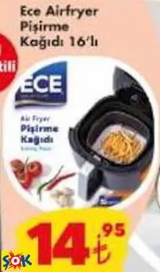 ECE AİRFRYER PİŞİRME KAĞIDI 16’LI ECE AİRFRYER PİŞİRME KAĞIDI 16’LI